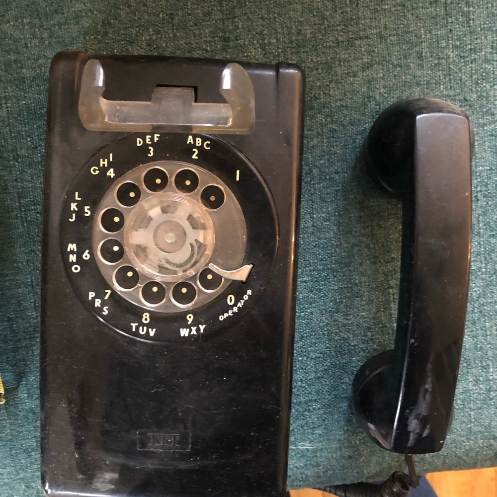Vintage rotary wall mount phone